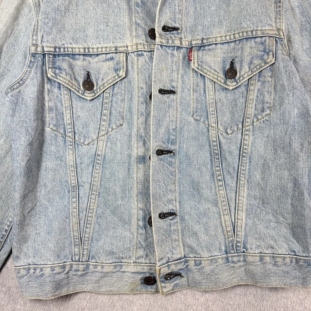 Vintage Levi's Big E Denim Jacket Lot 71557 Adult 38 Japanese Denim Distressed‎